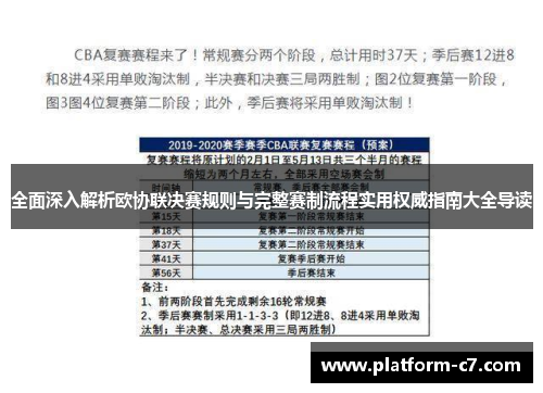 全面深入解析欧协联决赛规则与完整赛制流程实用权威指南大全导读 全面深入解析欧协联决赛规则与完整赛制流程实用权威指南大全导读